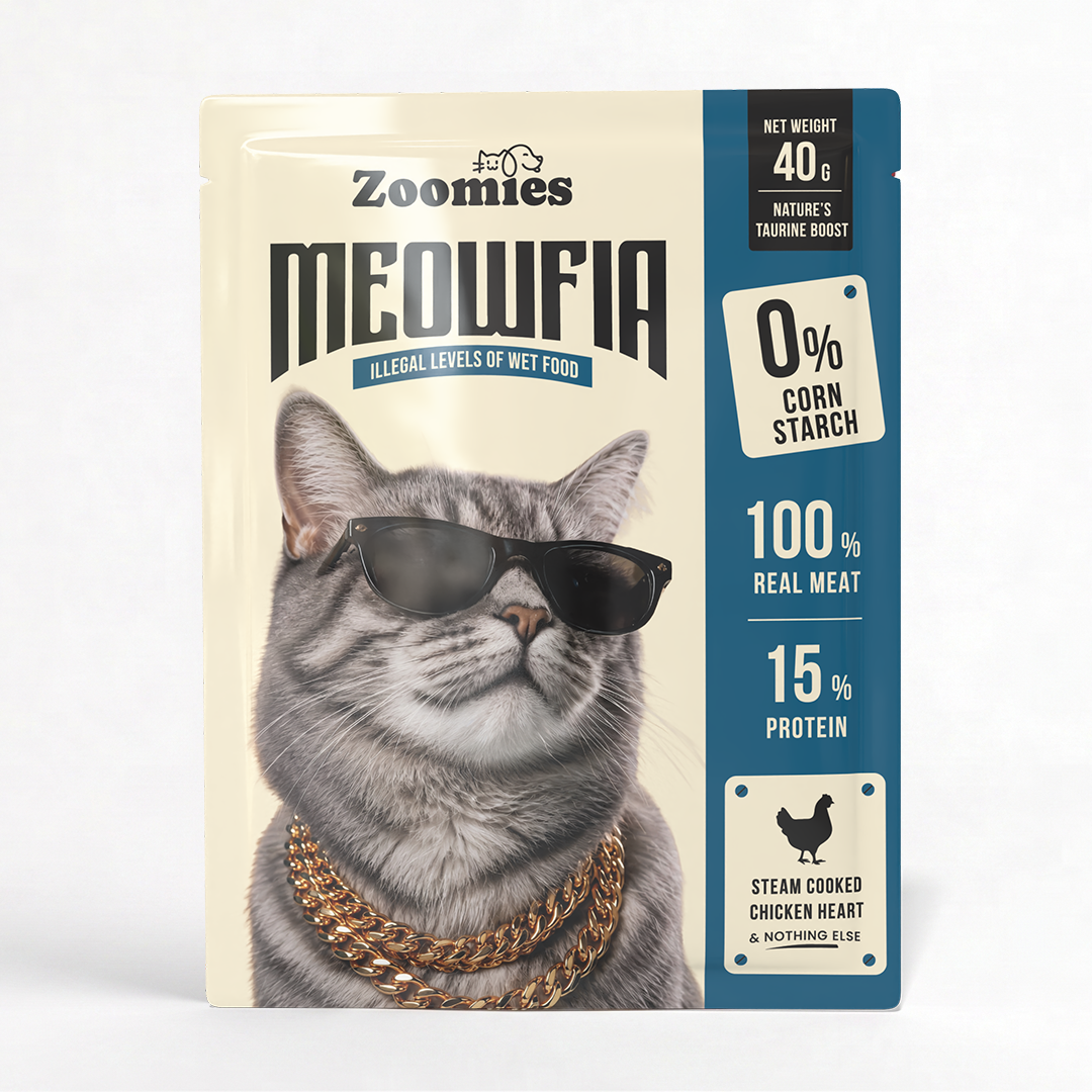 Meowfian - Pure Chicken Heart Cat Treat or Topper (40g)