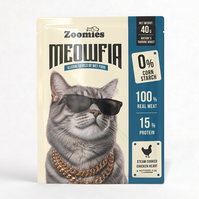 Meowfian - Pure Chicken Heart Cat Treat or Topper (40g)