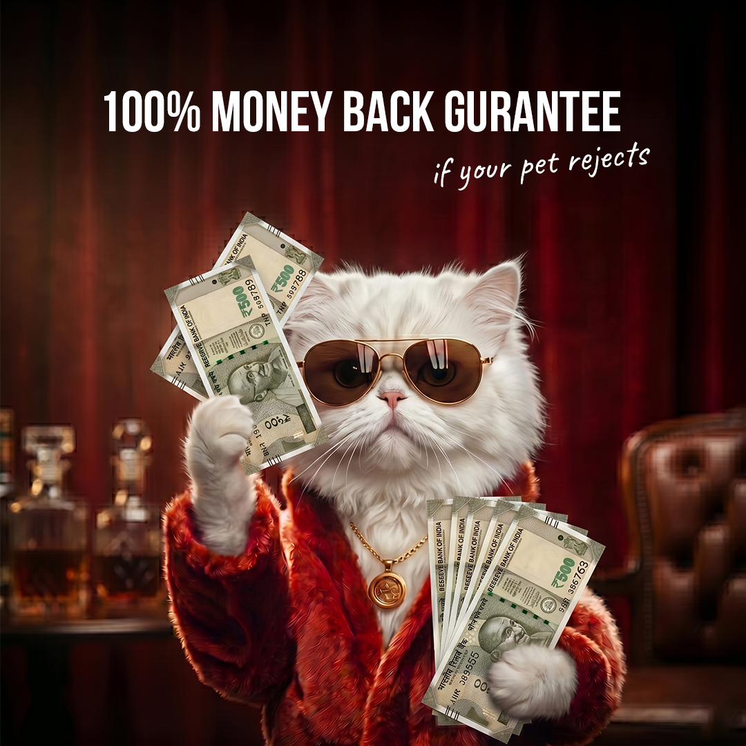 100% money back guarantee- pet food