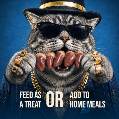 Meowfian - Pure Chicken Heart Cat Treat or Topper (40g)
