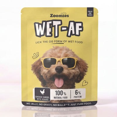 Wet AF - Chicken Breast Shreds with Veggies & Flax Seeds Dog Wet Food (80g)