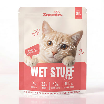 Wet Stuff Lite - Duck Breast in Bone Broth Cat Food (80g)