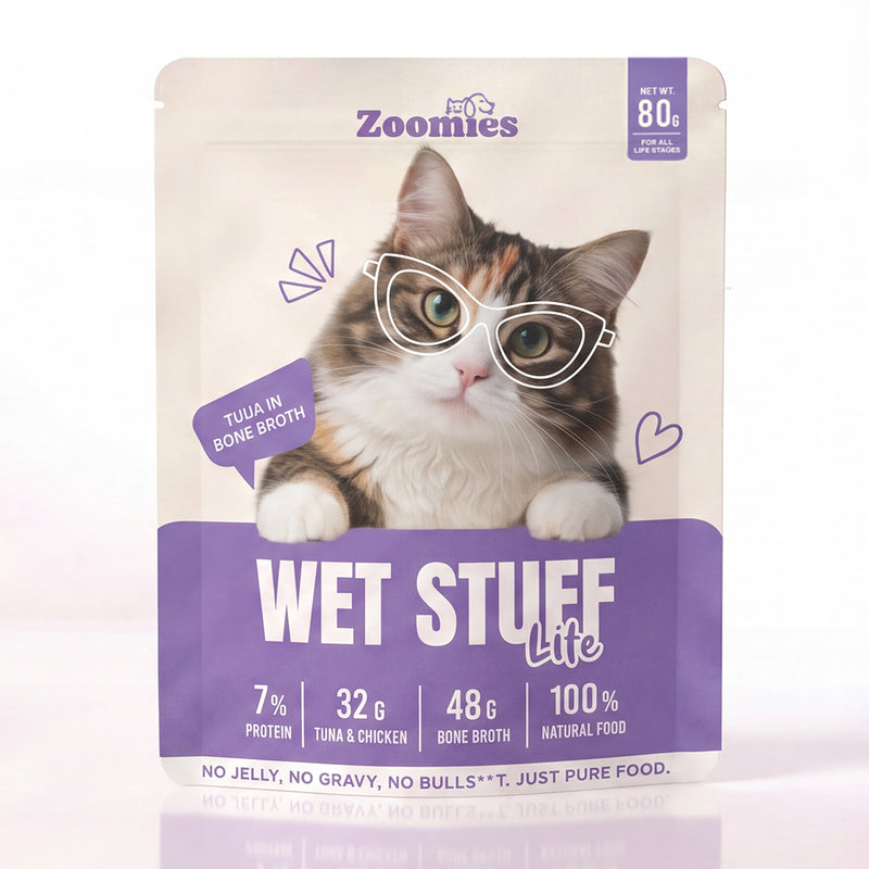 Wet Stuff Lite - Tuna in Bone Broth Cat Food (80g)